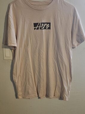 Aeropostale Pale Pink Crewneck Tee with Center Aero Logo